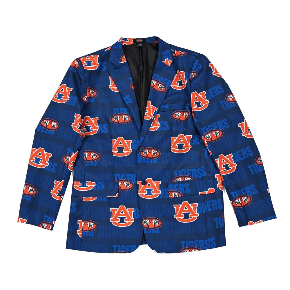 Auburn Tigers Men's Large All Over Logo 2-Button Lined Gameday Blazer Football